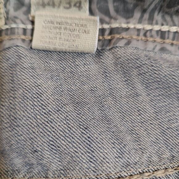 SMOKE RISE DNM, Men's Distressed Straight Leg Denim Jeans, size 44X34 EUC - Picture 12 of 13